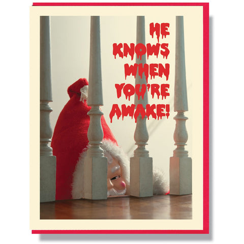 Creepy Santa He Knows When You're Awake