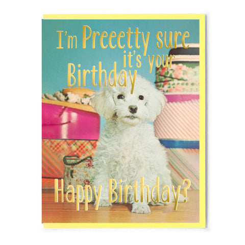 I'm Pretty Sure It's Your Birthday. Happy Birthday?
