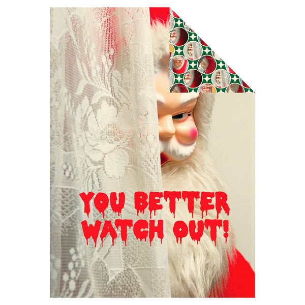 Creepy Santa Wrapping Paper Set