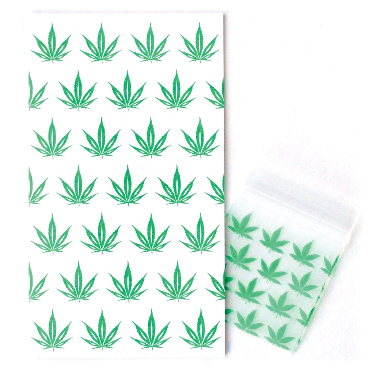 Pot Leaf Mini Enclosure Card with Matching Dime Bag